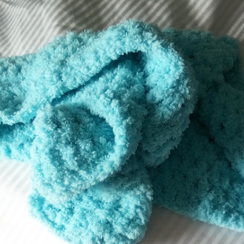 Fluffy Turquoise Blanket